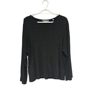 Vince Long Sleeve‎ T Shirt Women's Medium Gray Knit Relaxed Casual Everyday